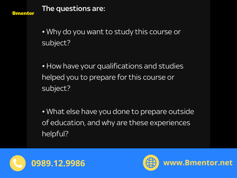 cách viết personal statement xin học bổng