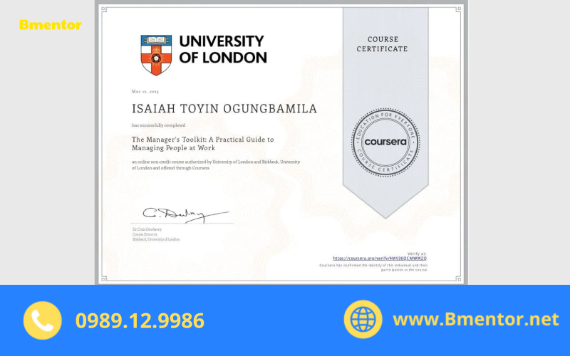 chứng chỉ Coursera có giá trị không