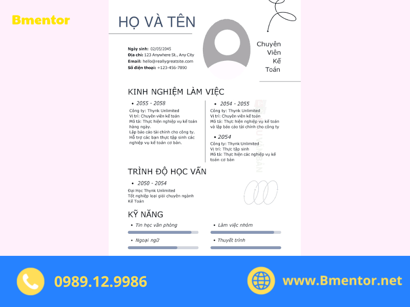 viết cv cho người chưa có kinh nghiệm