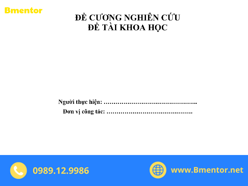 cách viết đề cương nghiên cứu
