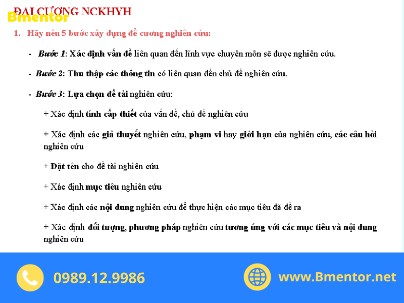 cách viết đề cương nghiên cứu khoa học y học