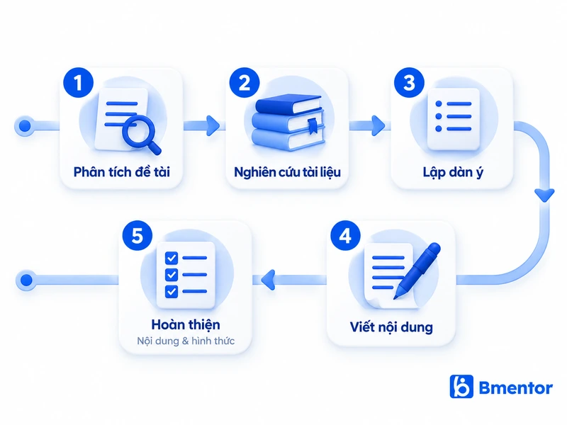 dan bai tieu luan quy trinh nam buoc